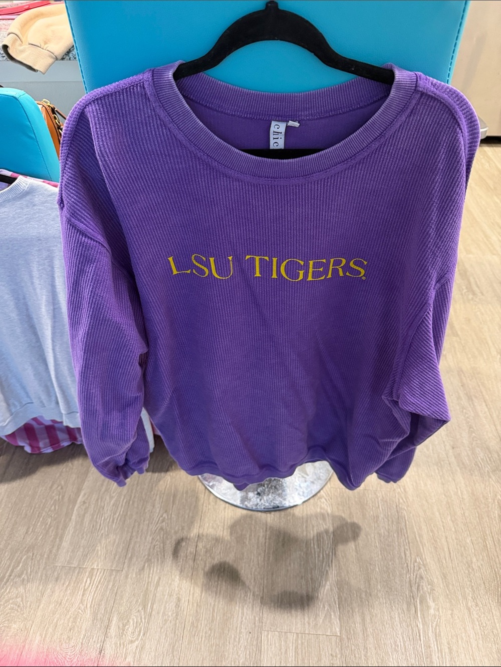 LSU Tigers Purple Long Sleeve Crewneck Sweatshirt - Women's